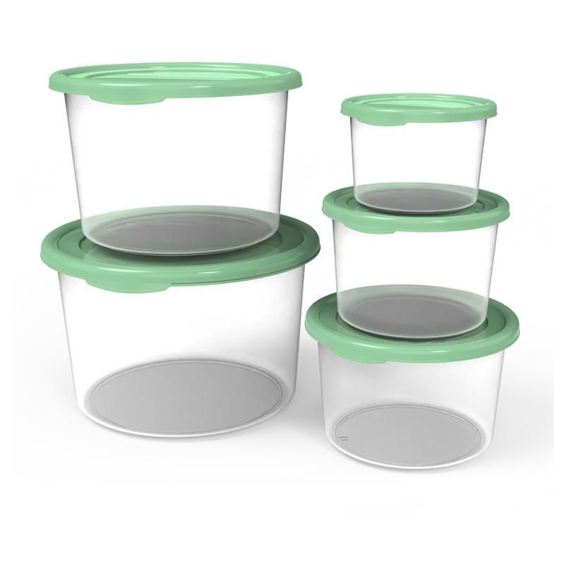 Round Container For Kitchen 18 Bulk Set Of 5 'nice' Clear Round Food Container Set - at ...