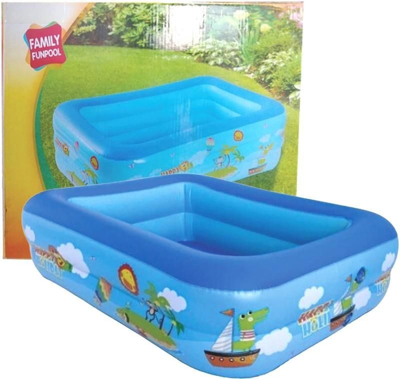 4 Bulk 7ft Rectangle Inflatable Swimming Pool - at - bluestarempire.com