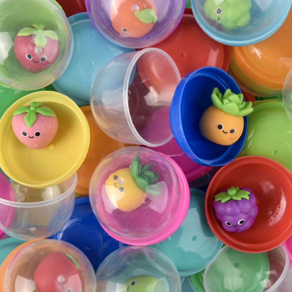 250 Bulk 1-inch Mini Fruit Squeezy Figures In 2-inch Capsule 250ct - at ...
