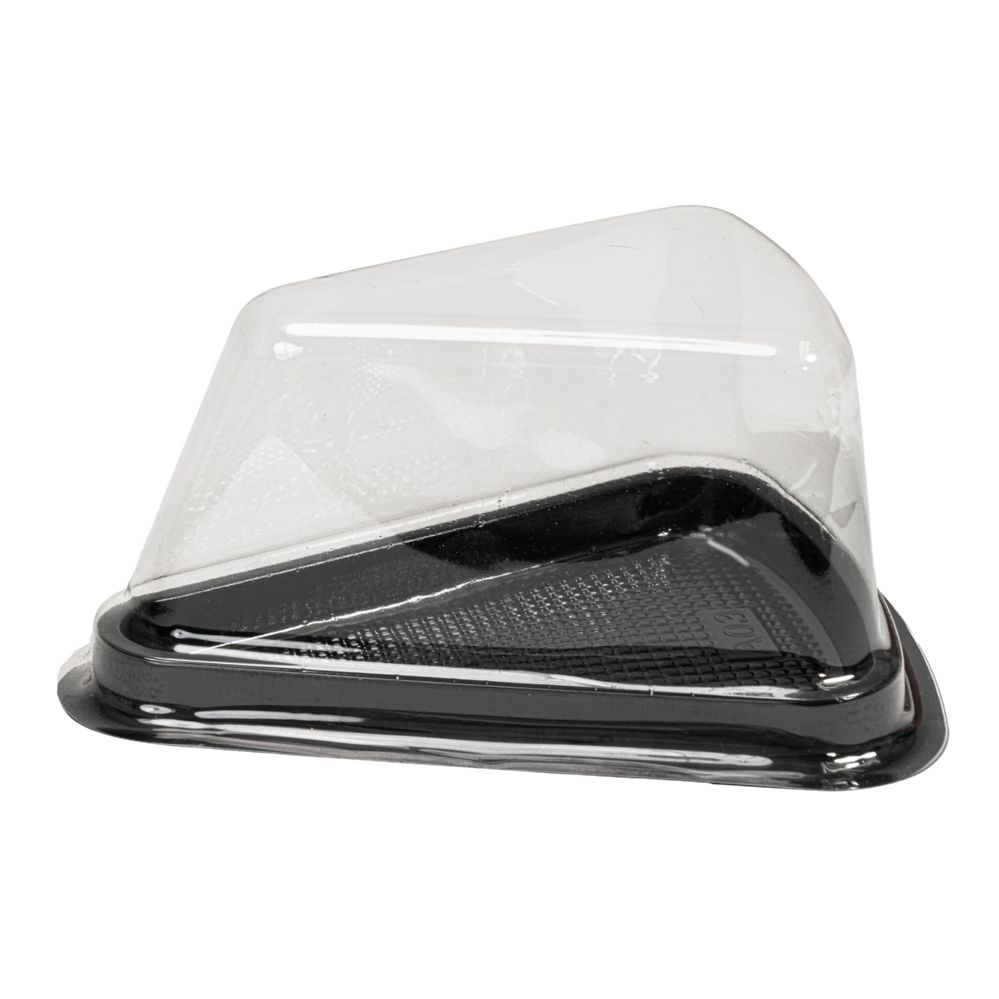 Triangular Large Container 12 Bulk Plastic Triangle Cake Slice Container With Clear Cover 50pc ...