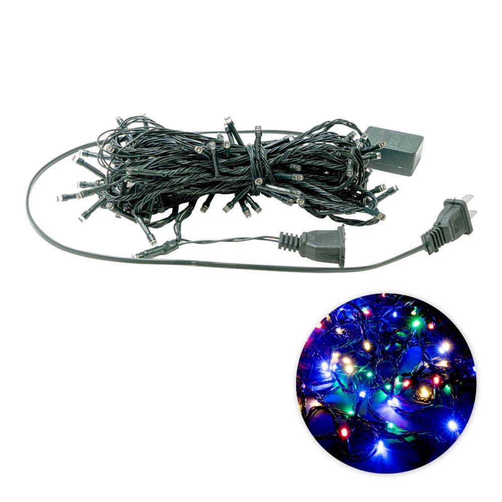 24 Bulk 100 Led Green Wire String Light With Connector - Multicolor ...