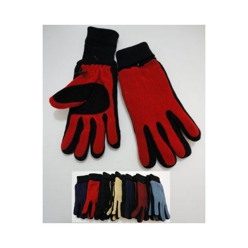 144 Bulk Ladies Cuffed Gloves With Suede Palm (two Tone)