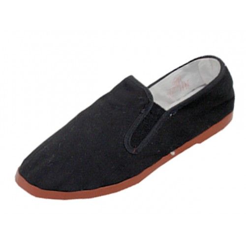 36 Bulk Boy's Slip On Twin Gore Cotton Upper With Rubber Out Sole Kung Fu Shoes Size 33