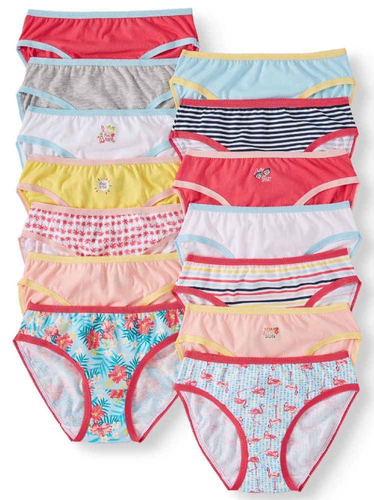 120 Bulk Girls 100% Cotton Assorted Printed Underwear Size 16