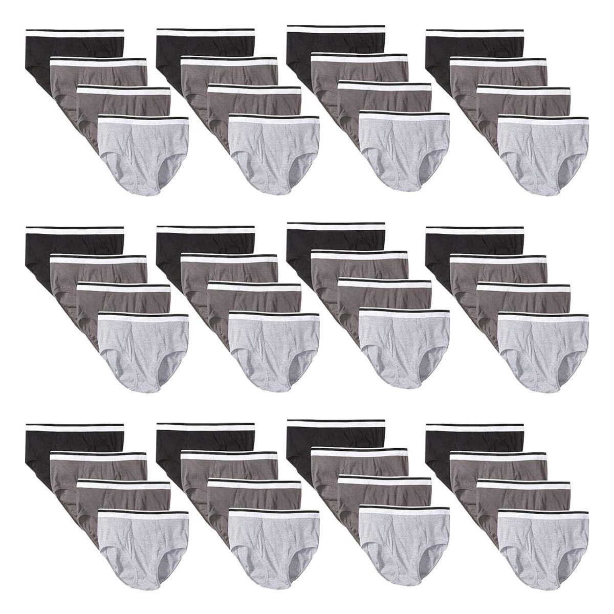 48 Bulk Hanes Mens Assorted Colors Briefs Size 4xlarge