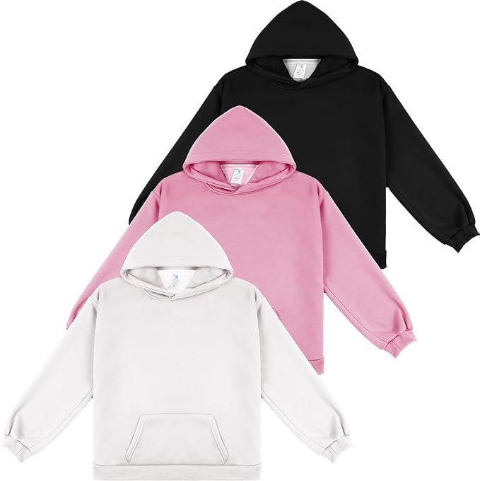 24 Bulk Junior Girls Light Weight Assorted Colors Cotton Fleece Youth Hoodie Size M