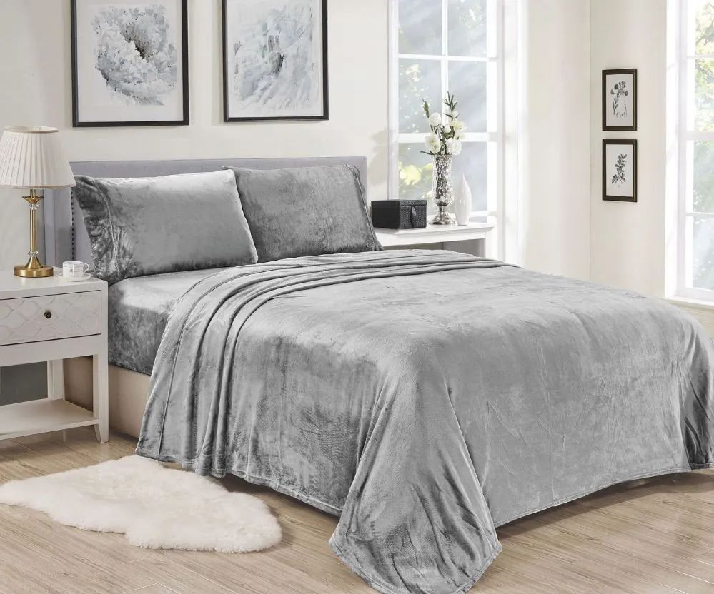 12 Bulk Lavana Soft Brushed Microplush Bed Sheet Set Full Size Assorted Color