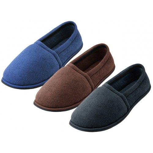 48 Bulk Men's Cotton Terry Upper Close Toe And Close Back House