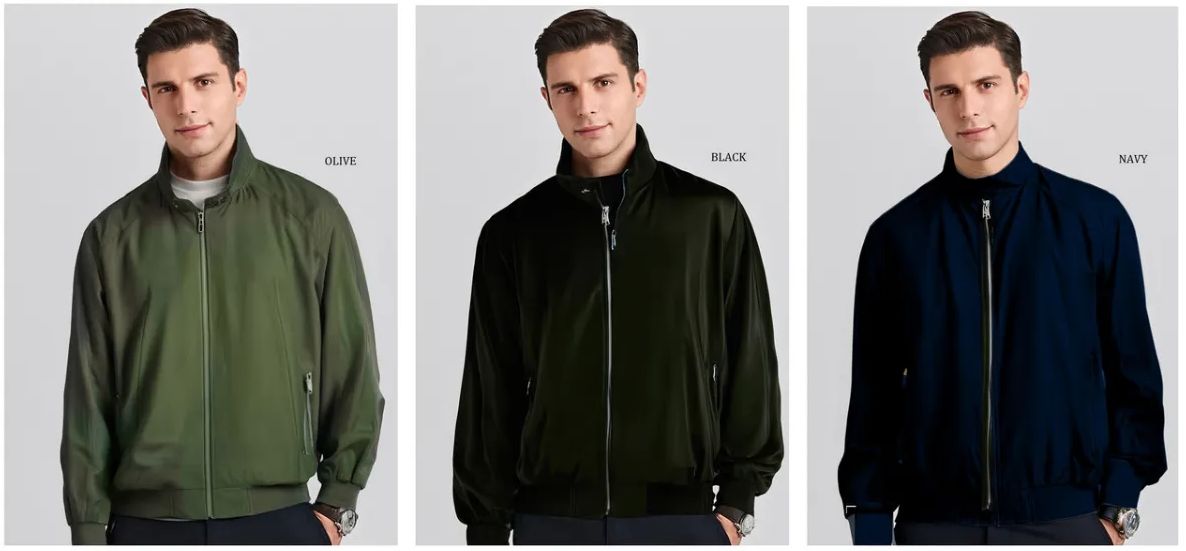 12 Bulk Men's Nylon Windbreaker In Assorted Colors - Pack B