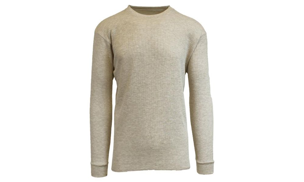 thermal waffle knit shirt