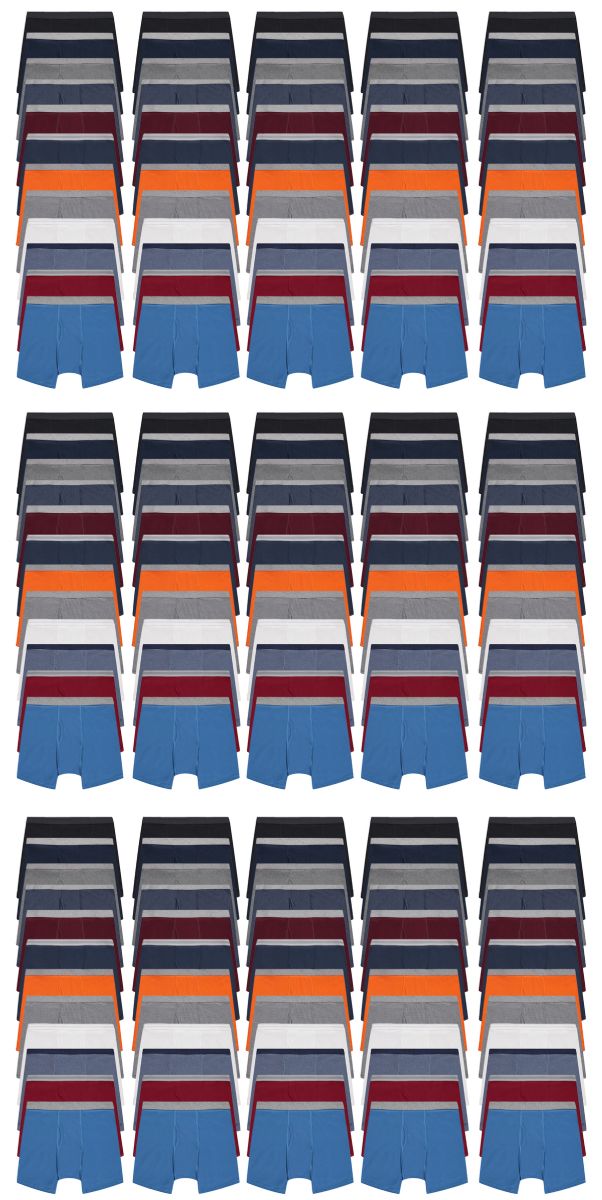 180 Bulk Men's Cotton Underwear Boxer Briefs In Assorted Colors Size Medium
