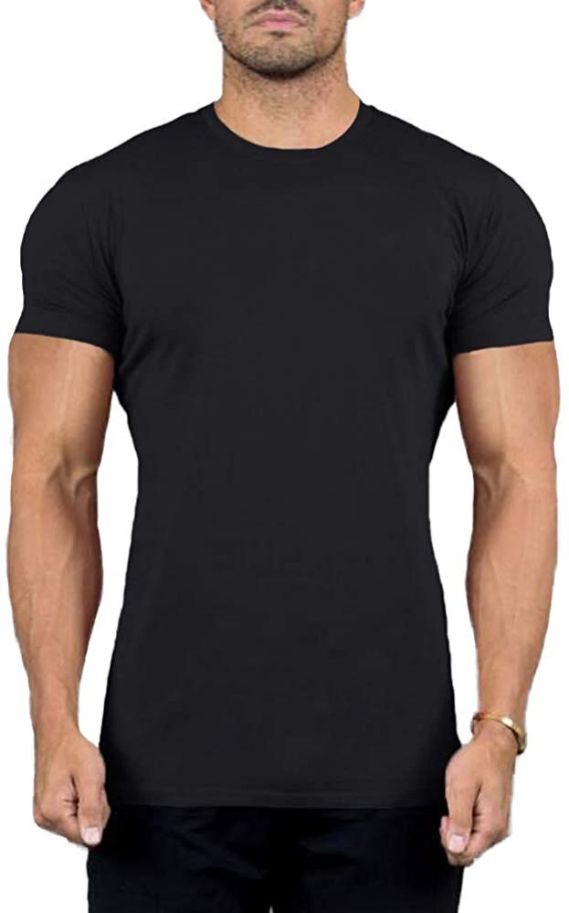 60 Bulk Mens Cotton Crew Neck Short Sleeve T-Shirts Black, XX-Large