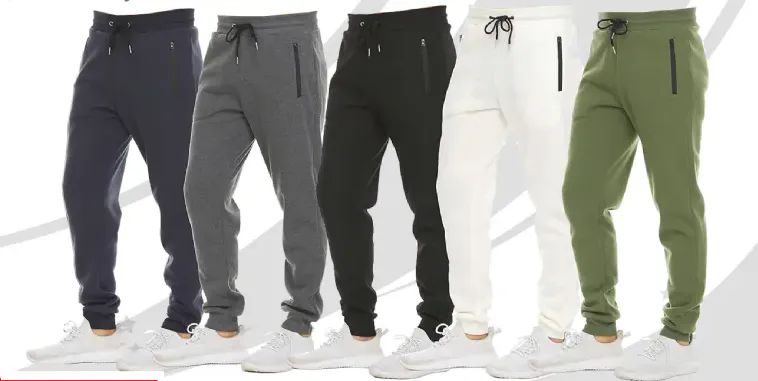 12 Bulk Mens Fleece Joggers In Navy Assorted Sizes S-3x