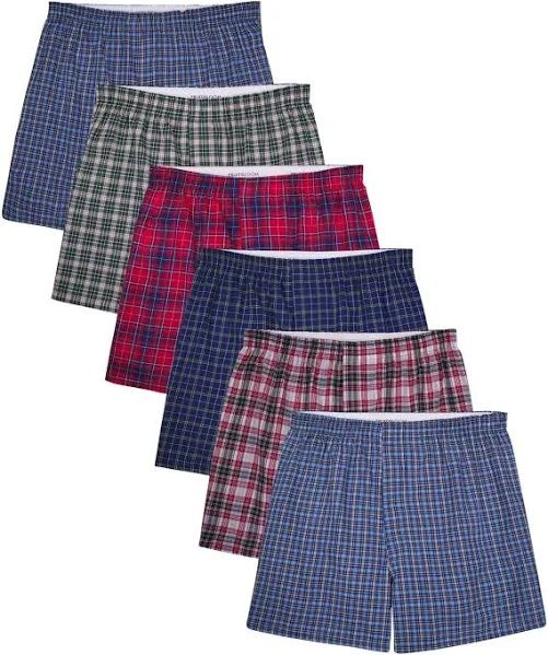 36 Bulk Mens Woven Plaid Boxer Shorts Size Small