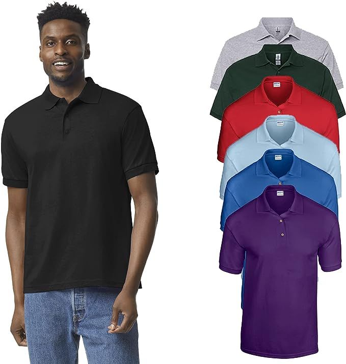 72 Bulk Gildan Mens Plus Size Performance Assorted Color Golf Polo Shirts Size 3x