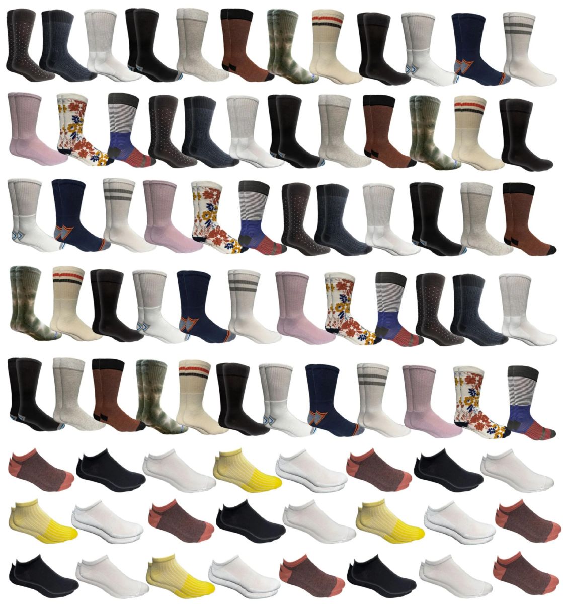 960 Bulk Sock Pallet Deal Mixed Assorted Random Colors For Men