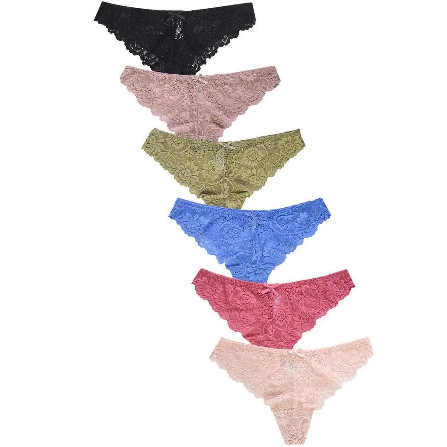 288 Bulk Sofra Ladies Lace Thong Panty Size xl - at 