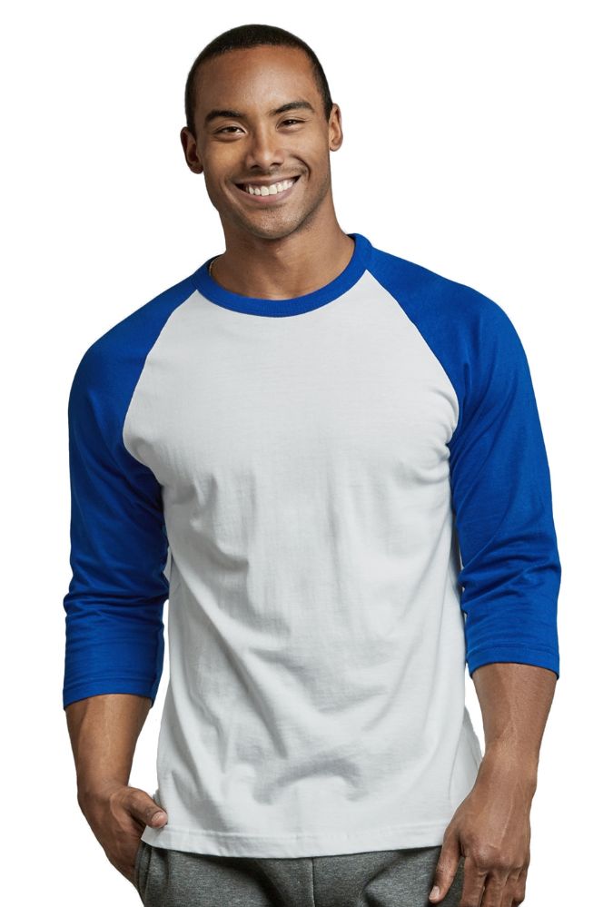 30 Bulk Top Pro Mens Baseball Tee In Royal Blue And White Size Small at bluestarempire