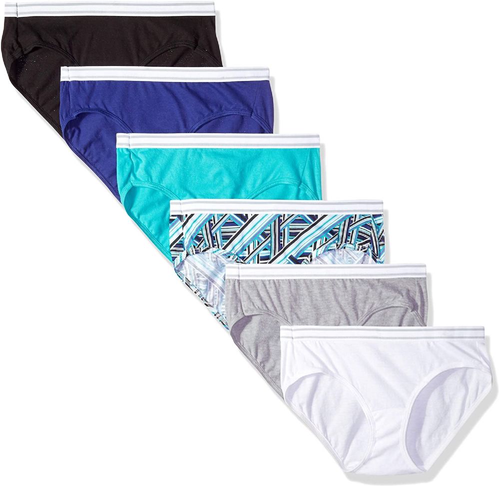 72 Bulk Womens Cotton HI-Cut Underwear Assorted Sizes And Colors Bulk Buy -  at 