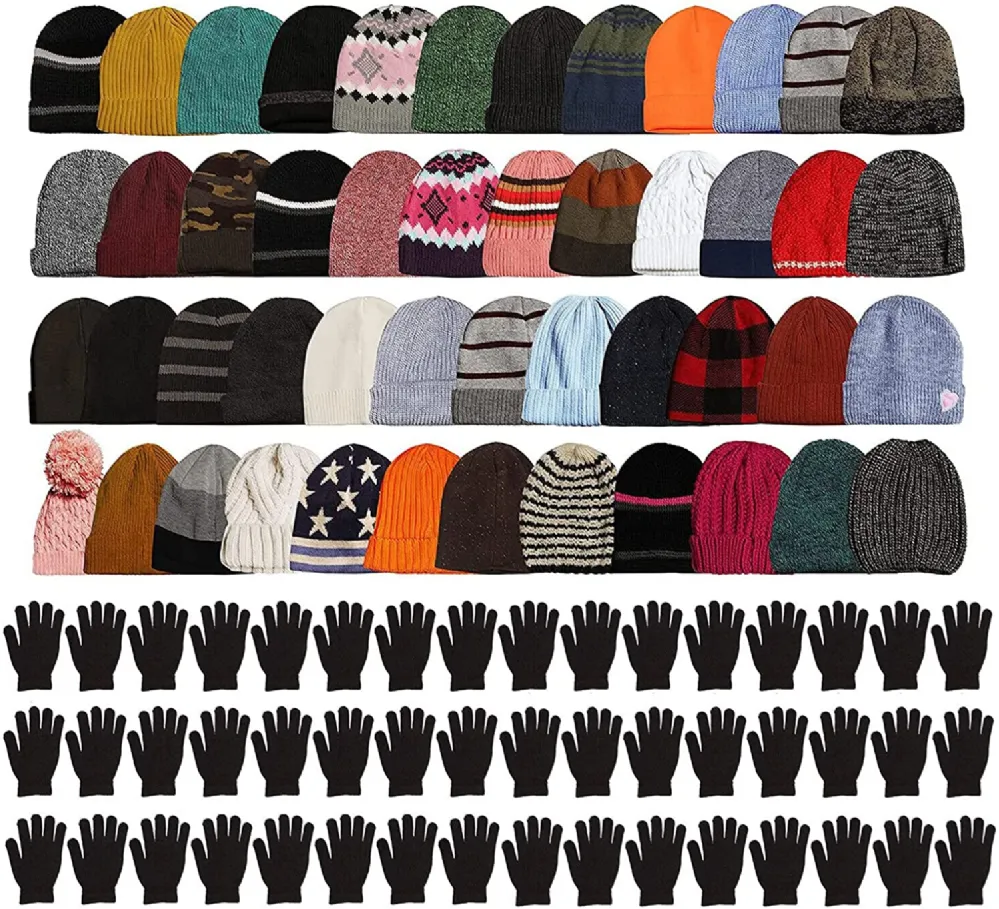 Yacht & Smith Wholesale Bulk 72-Pack Unisex Winter Beanies - Assorted Solid Colors - One Size