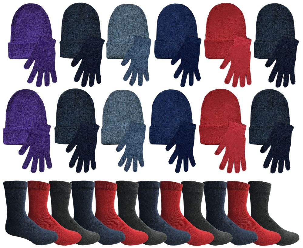 216 Bulk Yacht & Smith Womens Warm Winter Sets Hat, Gloves 