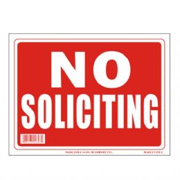 120 Bulk Sign 9in X 12in No Soliciting