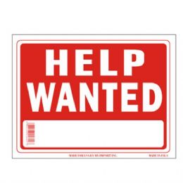96 Bulk Sign 9in X 12in Help Wanted