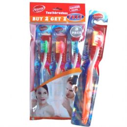 48 Bulk Toothbrush 3pk In Poly Bag