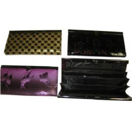72 Bulk Ladies Clutch Purse Wallet With Many Compartments