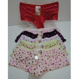 144 Bulk Ladies PantieS--Metallic Hearts