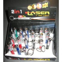 72 Bulk Laser Pointer And Flashlight Key Chain