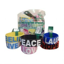 72 Bulk Silicone Jumbo Bracelets