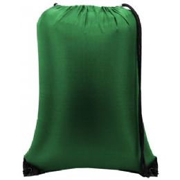 60 Bulk Value Drawstring Backpack Kelly Green