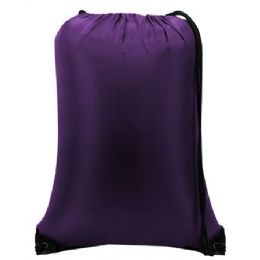 60 Bulk Value Drawstring Backpack Purple