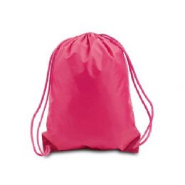 60 Bulk Drawstring Backpack - Hot Pink