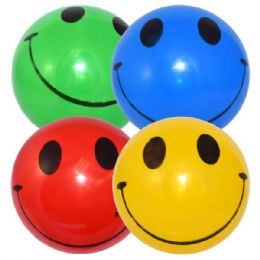 48 Bulk Dodge Ball 9in Happy Face
