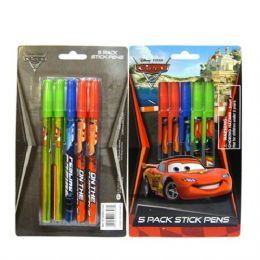 96 Bulk Stick Pen 5pk Cars