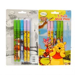 48 Bulk Stick Pen 5pk Pooh