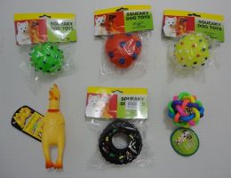 24 Bulk Assorted Rattles & Squeakers Pet Toys