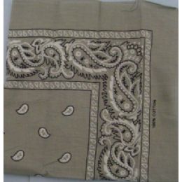 24 Bulk BandanA-Gray Paisley