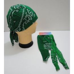 24 Bulk Skull CaP-Green Paisley