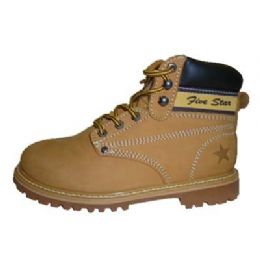 12 Bulk Men's Genuine Leather Boots