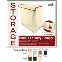 8 Bulk Double Laundry Hamper 4 Assorted Colors