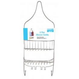 12 Bulk 2 Tier Chrome Shower Caddy