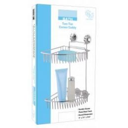 12 Bulk 2 Tier Chrome Corner Caddy