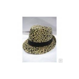 72 Bulk Animal Print Fedora Hat