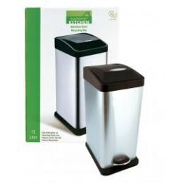 2 Bulk 15 L Stainless Steel Waste Stepbin
