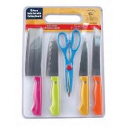 12 Bulk 6 Piece Stainless Steel Cutlery Set With Cutting Board