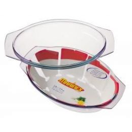 6 Bulk Marinex 2.9 Qt Lg Oval Casserole W/cover