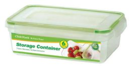24 Bulk 6 Piece Plastic Assorted Container With Click And Lock Lids